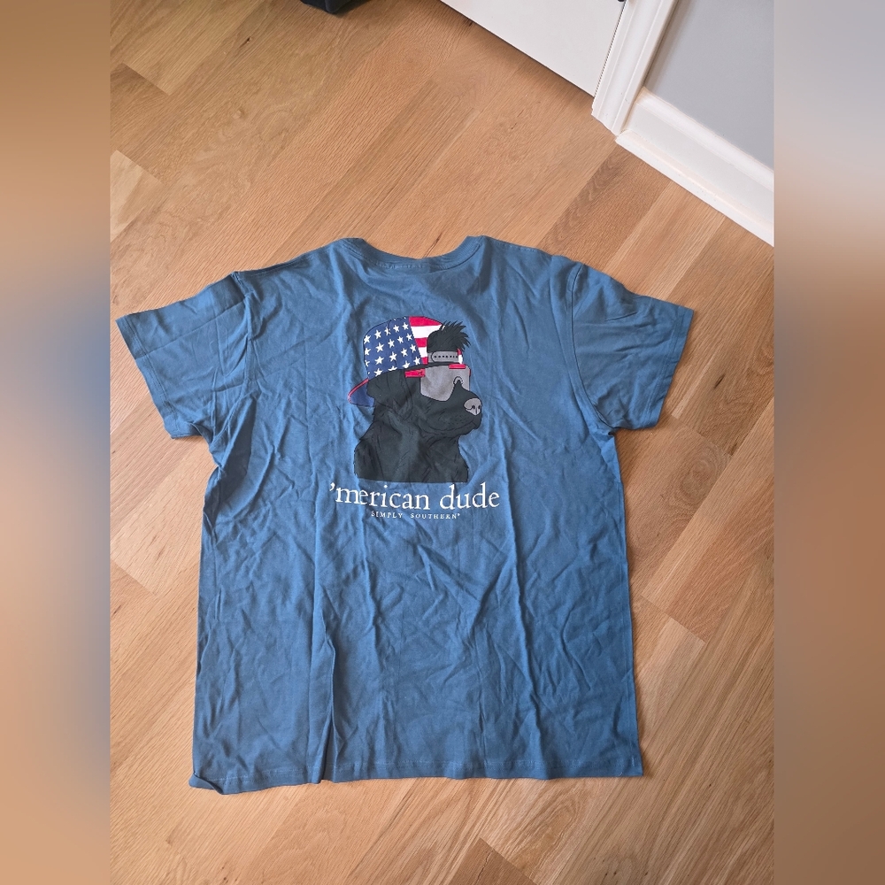 Simply Southern Merican Dude T Shirt-NWT